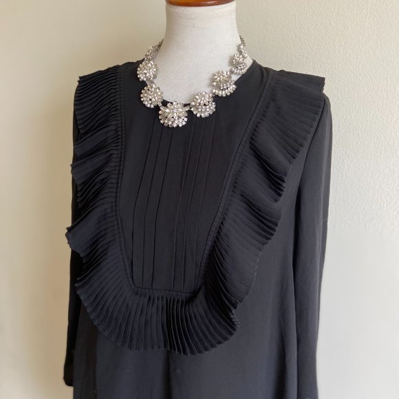 CeCe By Cynthia Steffe Elegant Ruffle Round Neck Dress - Picture 6 of 8